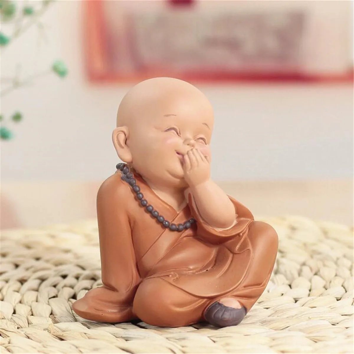 Little Monk Sculpture Chinese Style Resin Hand-Carved Buddha Statue Home Decoration Accessories Gift Small | Дом и сад