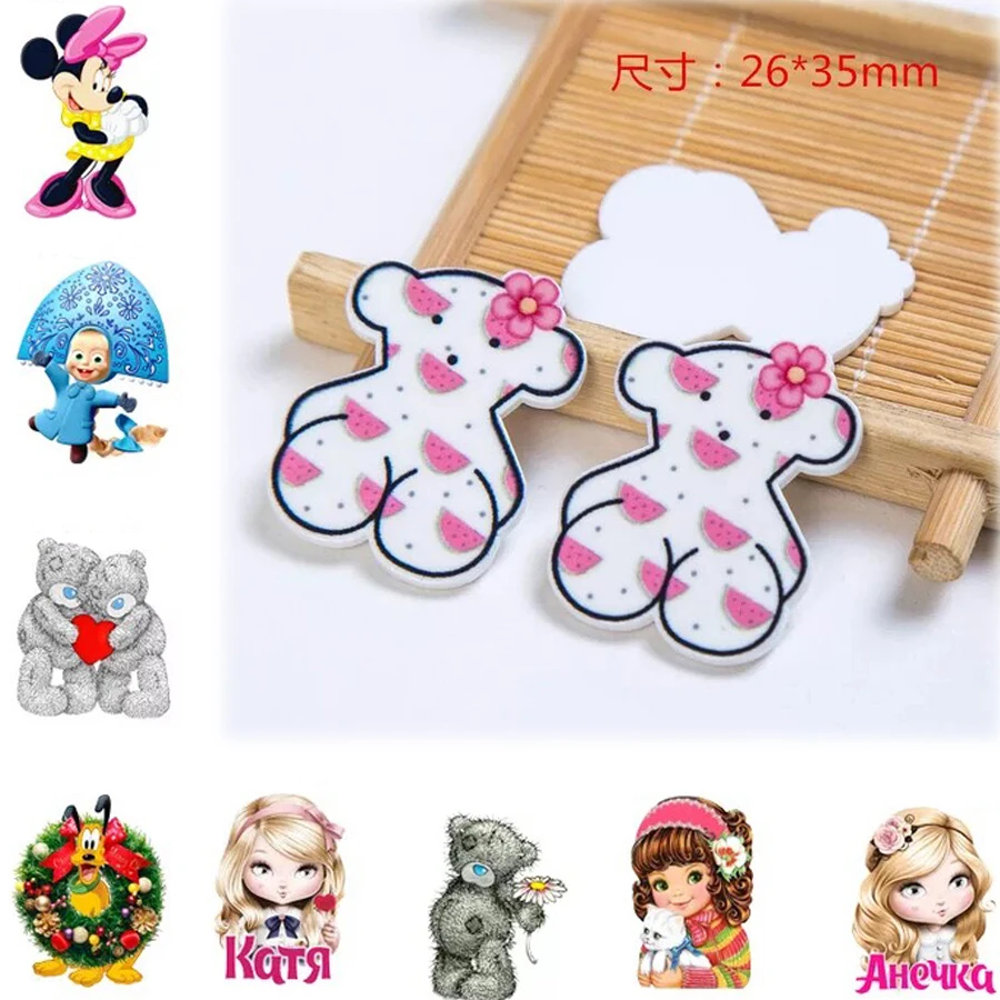 10pcs/lot cartoon flat back planar resin DIY cabochons accessories for your handmade crafts diy hair bow | Дом и сад