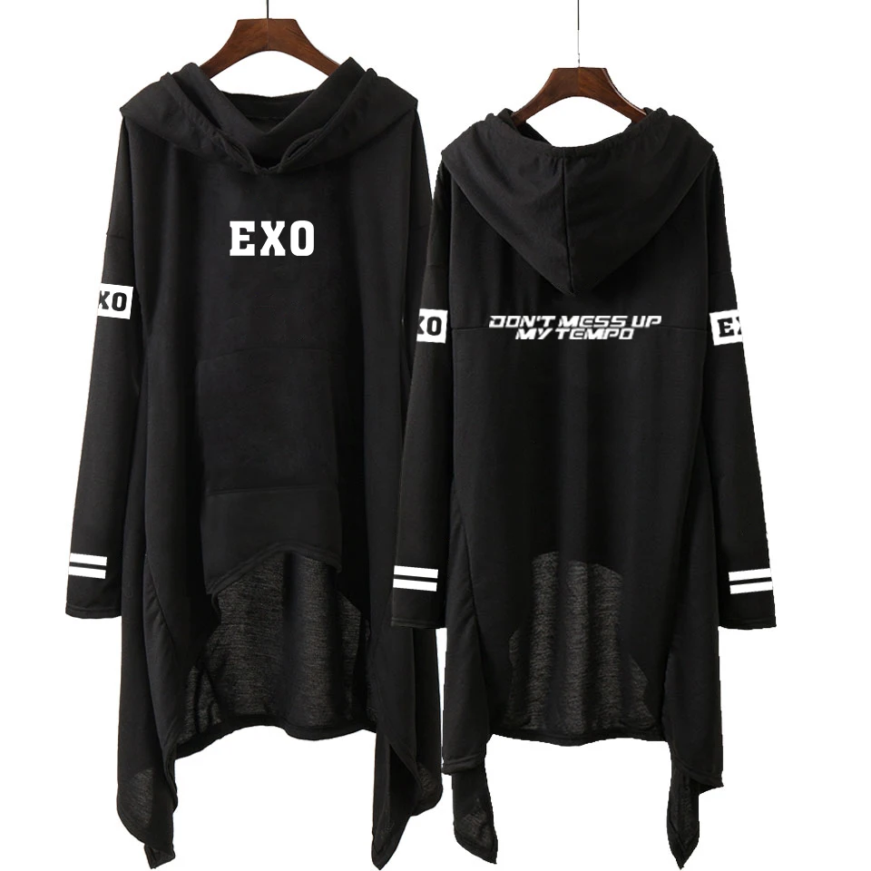 Kpop EXO Новая мода корейский EXO DO LAY SE HUN KAI SING для вас EXO толстовки длинная юбка для женщин Harajuku кофты обувь для девочек пуловеры