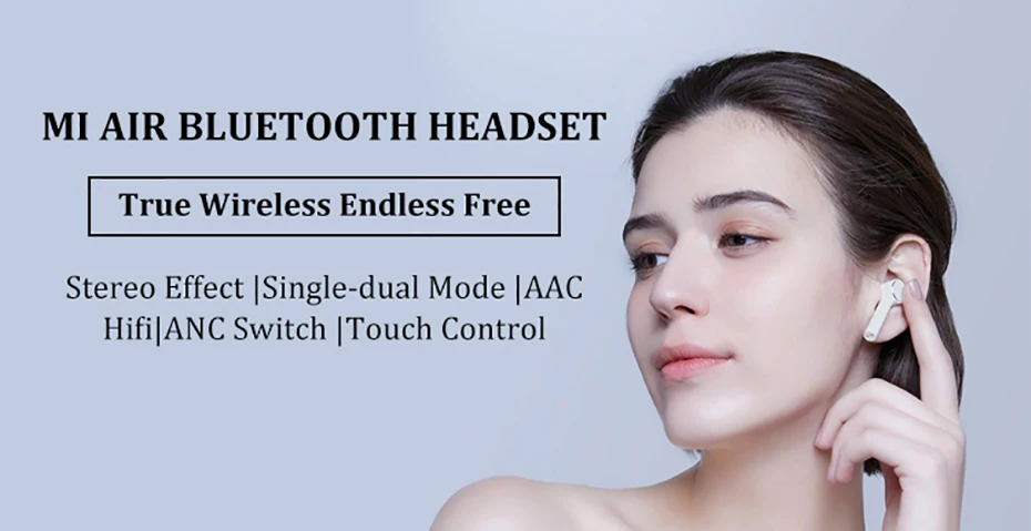Xiaomi Air Bluetooth Eerphone AirDots Pro TWS ENC Беспроводная стереогарнитура ANC сенсорное управление AAC HD звук