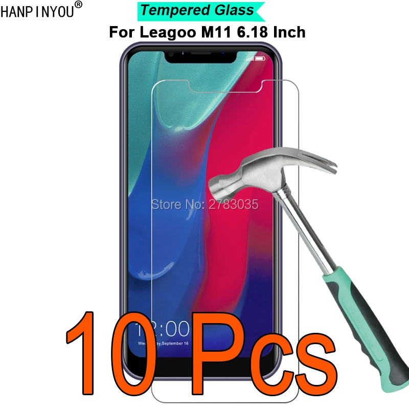 10 шт./лот ультратонкое закаленное стекло для Leagoo M11 твердость 9H 2.5D защитная пленка