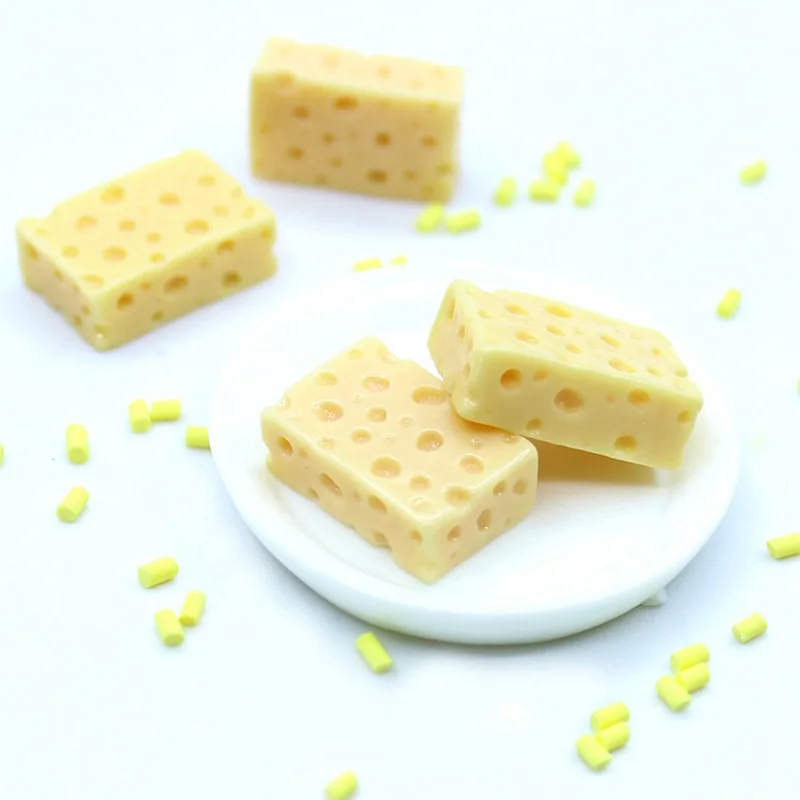 10 шт кукольный домик Мини имитация желтой смолы сырные ломтики кухня игральные