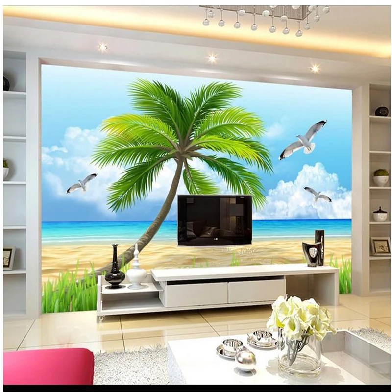 Beibehang HD 3D красивые пляжи ТВ фон для гостиной обои фото настенные фрески papel de parede