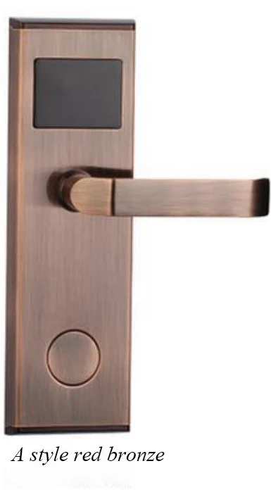 A style red bronze Интеллектуальная система замка двери гостиницы цифровая карта ключ разблокировка Нержавеющая Сталь Анти ржавчина и антикоррозийная стабильная память - Цвет: A style red bronze