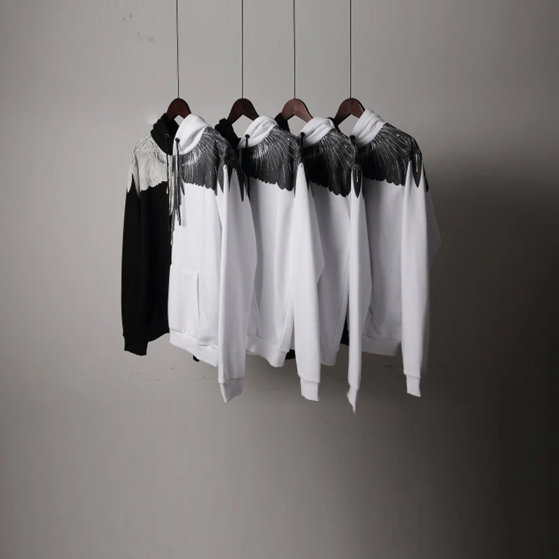 Marcelo Burlon толстовки Для мужчин женщин 1:1 Италии округа Мила MB Толстовка Белый