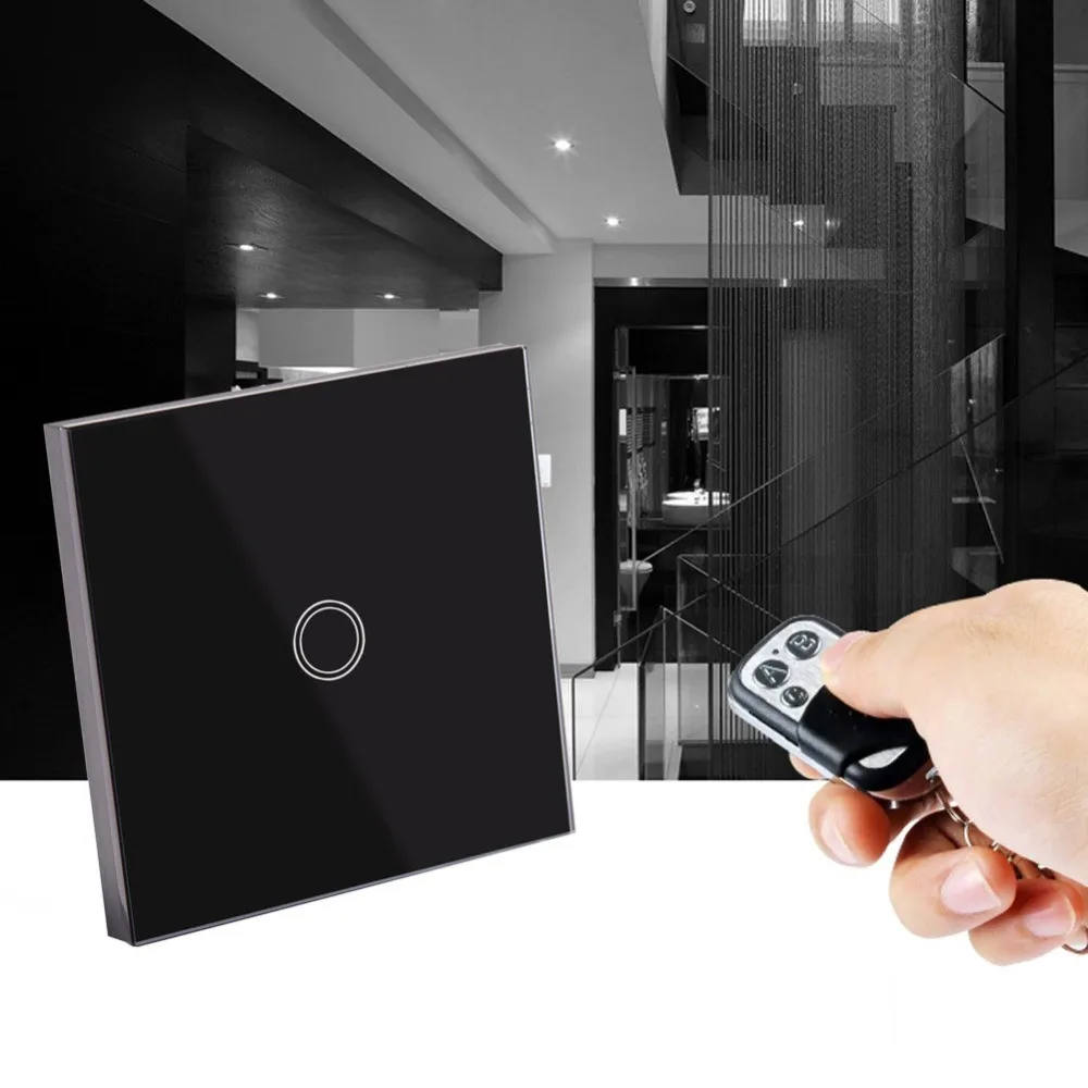 Smart RF сенсорный настенный выключатель 1 ряд способ Беспроводной дистанционного