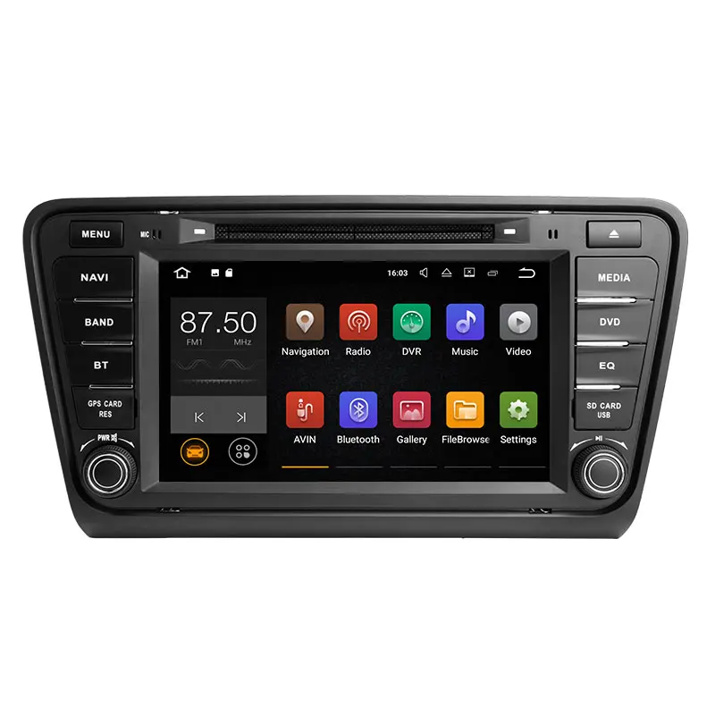 2 Din Car DVD Player GPS For Skoda Octavia A7 Rapid Spaceback 2014 2015 2016 2017 Android 8.1 Multimedia Stereo Radio Navigation |