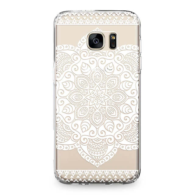Цветная задняя крышка из ТПУ с цветком мандалой для Samsung Galaxy J3 J5 J7 A3 A5 A8 2015 2016 2017 2018