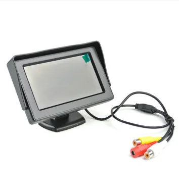 Бесплатная доставка 4 3 дюймов TFT LCD монитор парковки автомобиля 2 видео вход