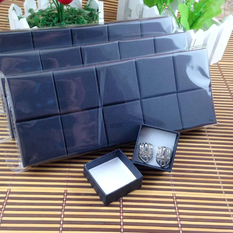 Новинка матовая черная коробка для колец высокое качество