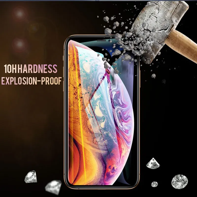 30D Защитное стекло для iPhone X XS Max XR закаленное защитное стекло для экрана стекло с закругленными краями XR XS Max полное покрытие стекло