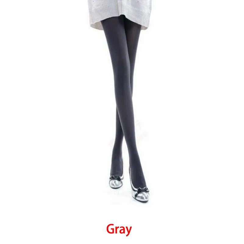 Gray Черные(бежевые) сексуальные леггинсы женские нейлон+ спандекс новые осенние и зимние колготки 10 цветов Мода Лучшие продажи - Цвет: Gray