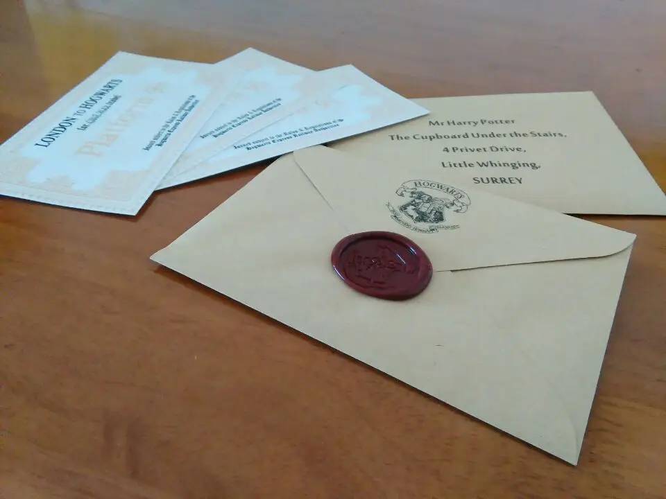 Письмо о приеме Хогвартс подарок для фанатов HP письмо с билетом на поезд
