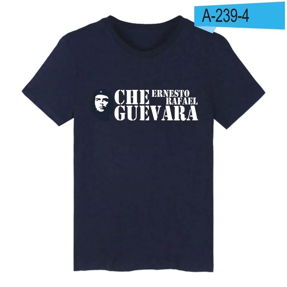 Navy Blue LUCKYFRIDAYF Che Guevara t-shirts printed summer sport men women t shirts casual o-neck tee shirt short sleeve t-shirt tops 4XL - Color: Navy Blue
