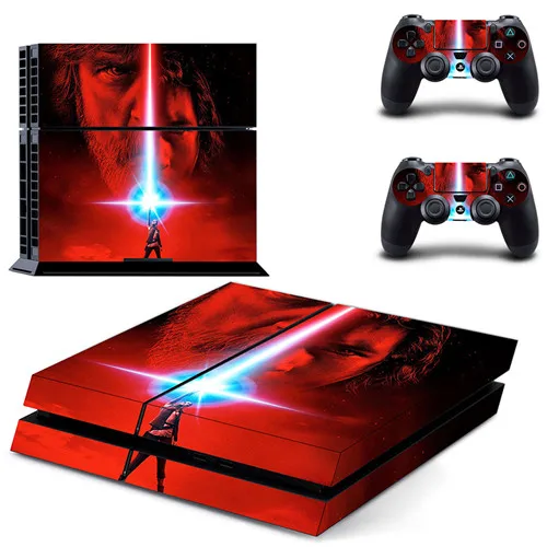 GYTM1251 Звездные войны последний джедай наклейка для PS4 виниловая наклейка, стикер для консоли sony Playstation 4 и 2 контроллера наклейка для PS4 стикер - Цвет: GYTM1251