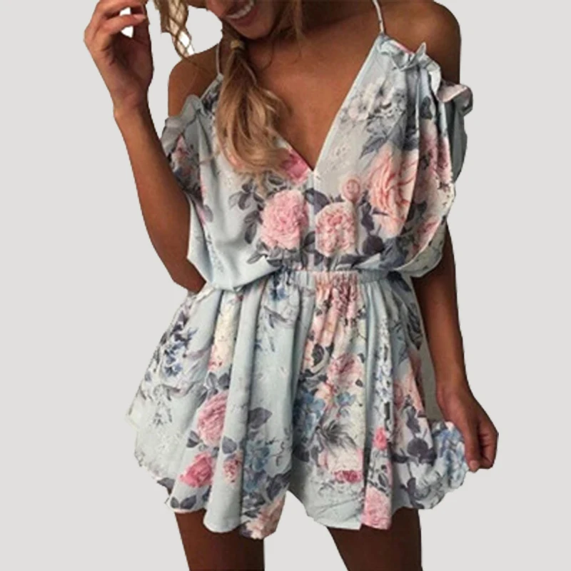 Женское боди с v образным вырезом Свободный комбинезон высокой талией и