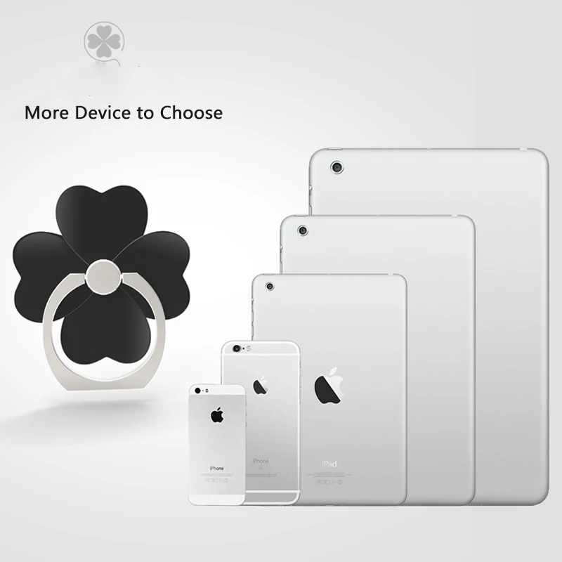 Pushingbest Mobile Phone Holders Finger Ring Multible Color with Four-leaf Clover Shape for Iphone Samsung Xiaomi | Мобильные
