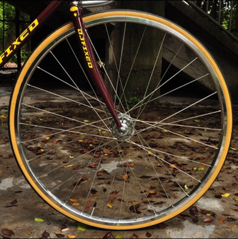 KENDA retro bicycle tires 700C road bike tire pneu 700 23C ultralight 430g racing fixie bike tyres red yellow side 110PSI