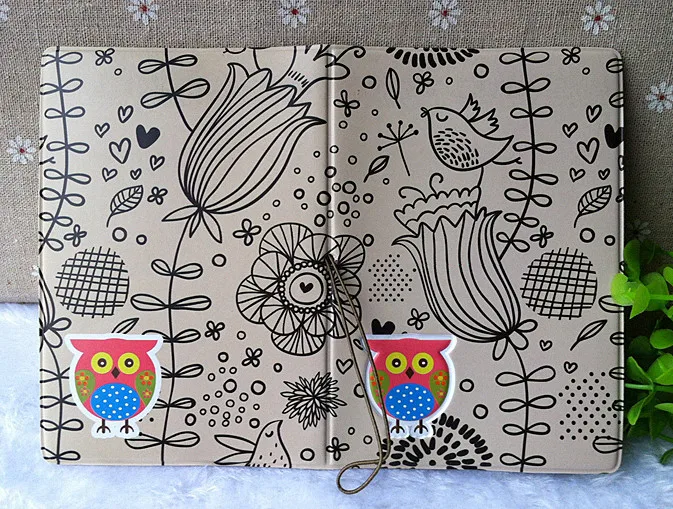 Сова мультфильм 3D стерео наборы паспорта держатель Документы Taoka набор