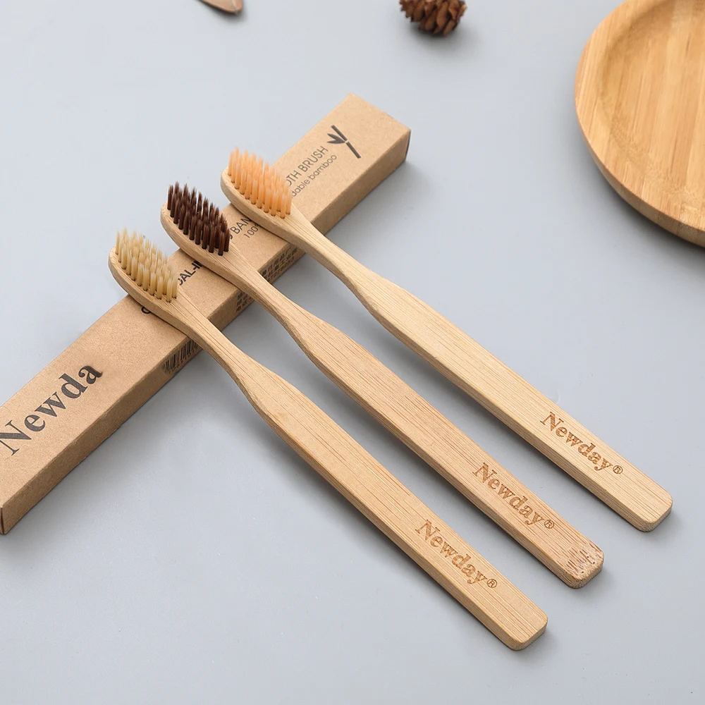 1 шт. Экологичная бамбуковая деревянная зубная щетка Щетина наконечник для