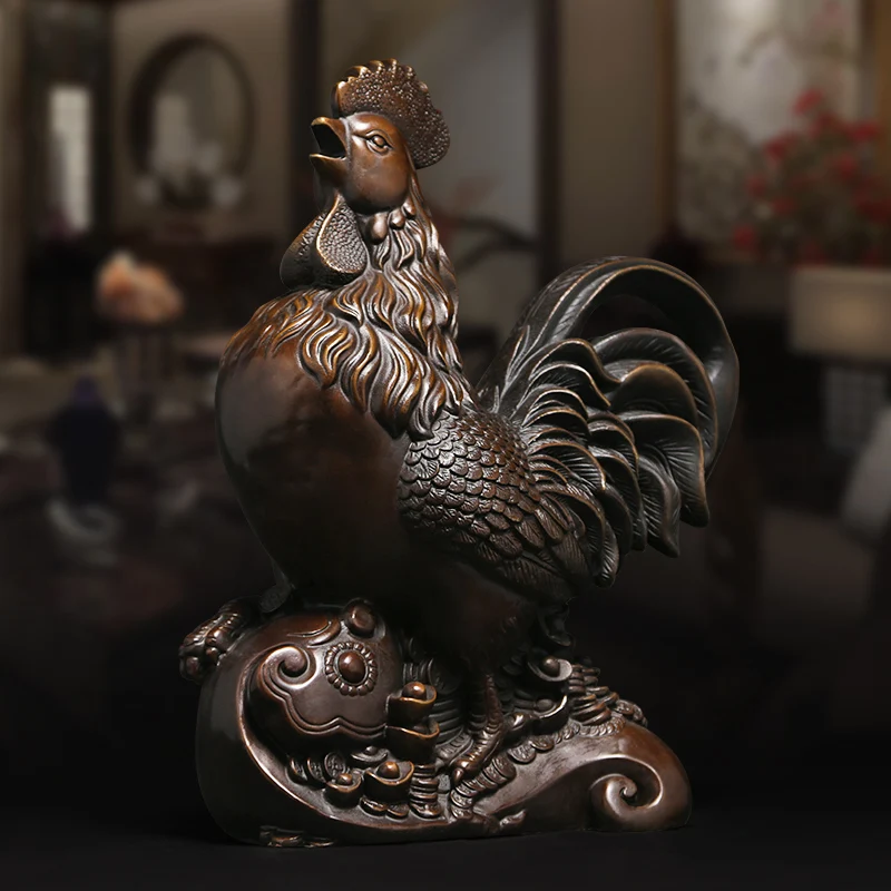 Китайский фэн шуй народное рукоделие петух медная статуэтка коллекционные