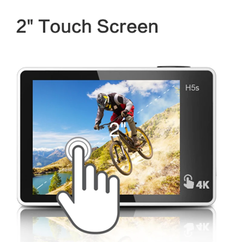 Экшн камера eken H5S Plus Full HD Ambarella A12 с чипом 4K 30FPS 30 m водонепроницаемая 2 0 сенсорный
