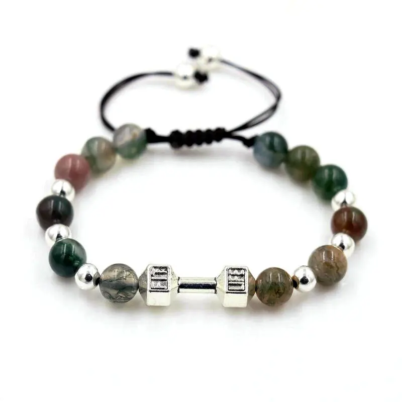 BPPCCR ювелирные изделия для мужчин женщин браслет подходит жизни гантели бусины