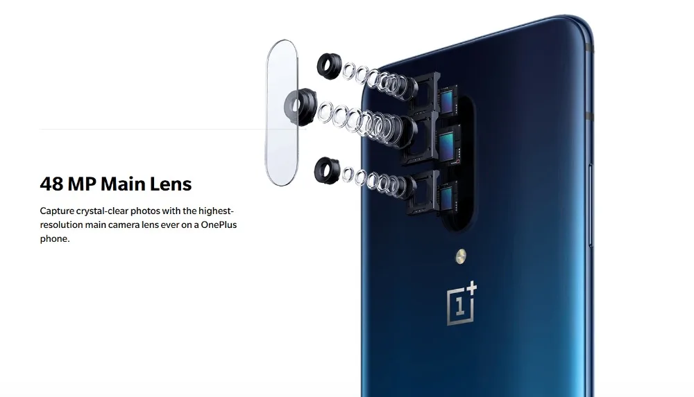 Мобильный телефон Oneplus 7 Pro с глобальной прошивкой, 6,6" жидкий AMOLED дисплей, 6 ГБ ОЗУ, 128 Гб ПЗУ, Snapdragon 855, 48 МП камеры, NFC Смартфон