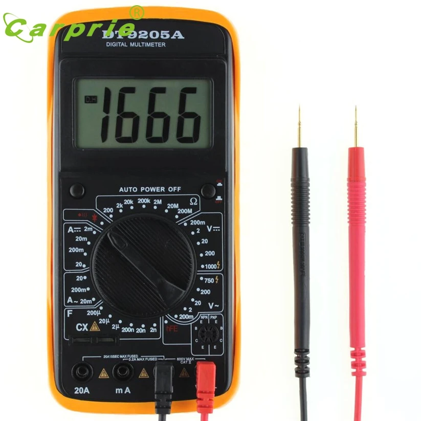 AC DC ЖК дисплей Авто Профессиональный электрический ручной тестер Цифровой