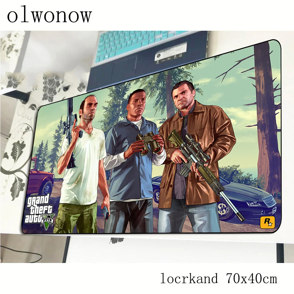 Коврик для мыши gta 70x40 см подставка под запястье лучший игровой коврик большой