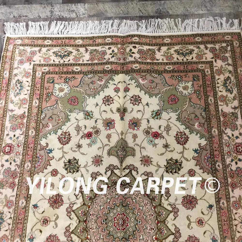 Yilong 4 'x 6' персидский шерстяной шелковый ковер ручной работы классический