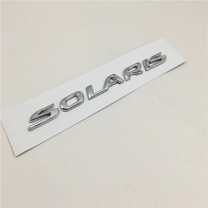 Для Hyundai Solaris эмблема логотип задней загрузки хромированная Серебристая Наклейка