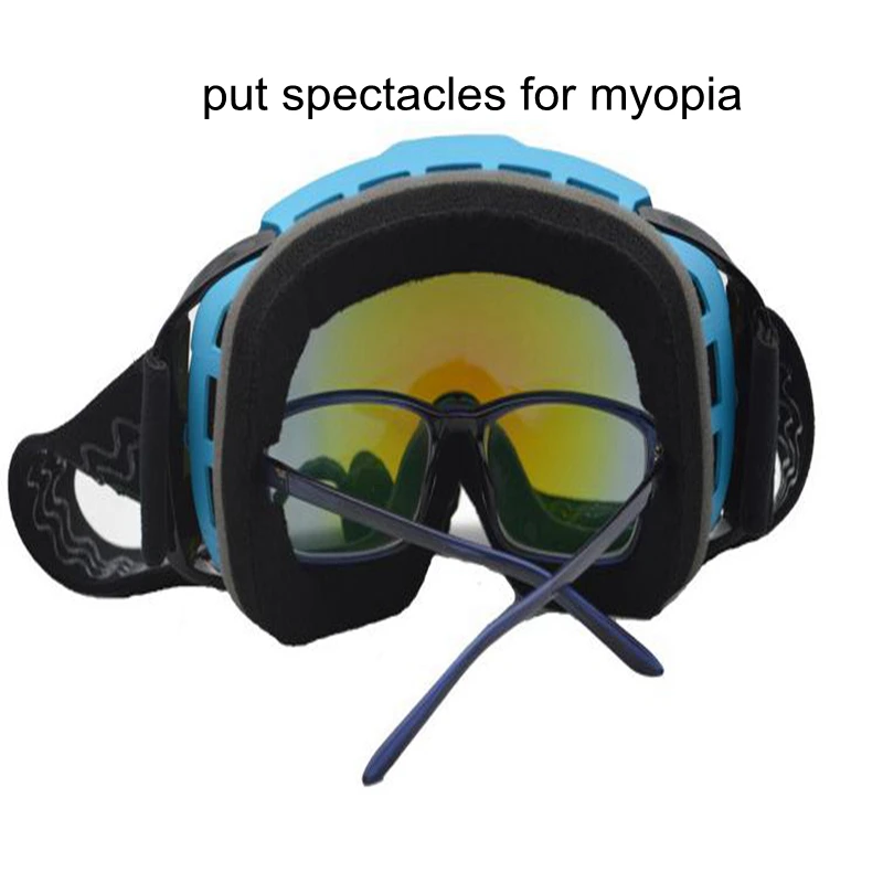 Маска для дайвинга противотуманные очки двойные линзы лыжные с одной