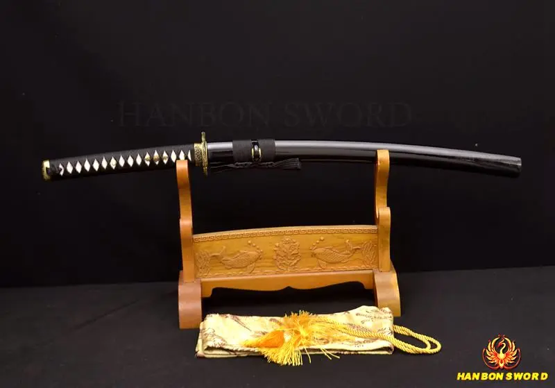 

DAMASCUS Samurai Japanese Sword KO-KATANA HANDMADE Folded Steel Oil Quenched Blade Full Tang Sharp Flower Alloy Tsuba Free Ship