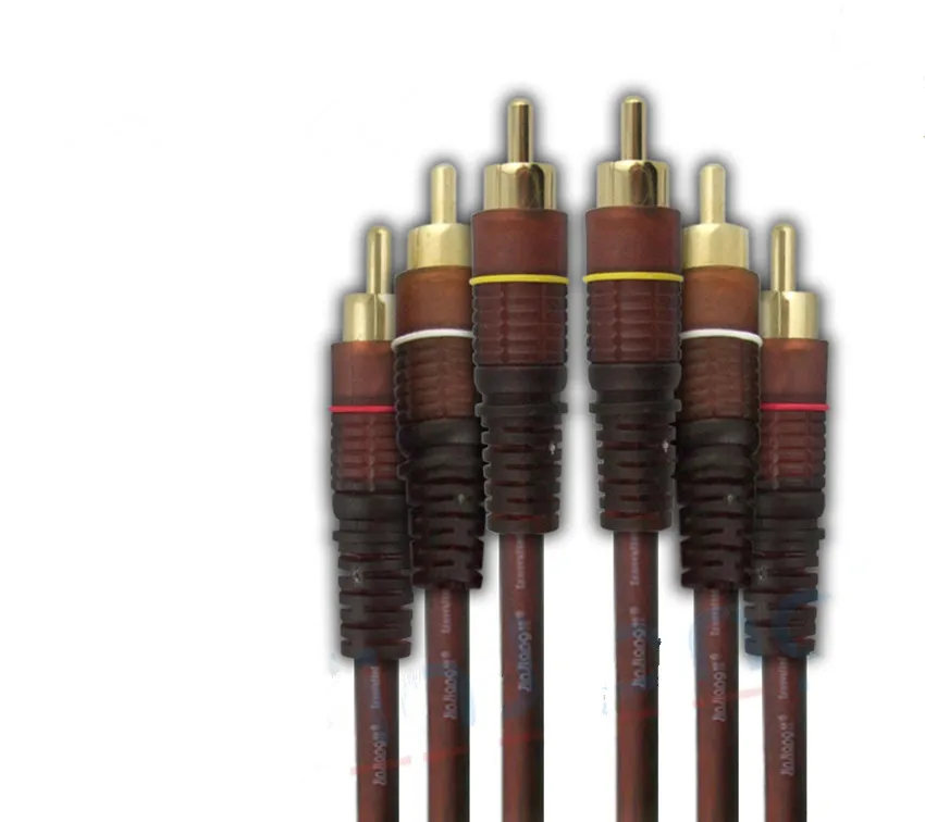 Позолоченный кабель для аудио и видео 3RCA Lotus line телеприставка трансформации 5 м 16
