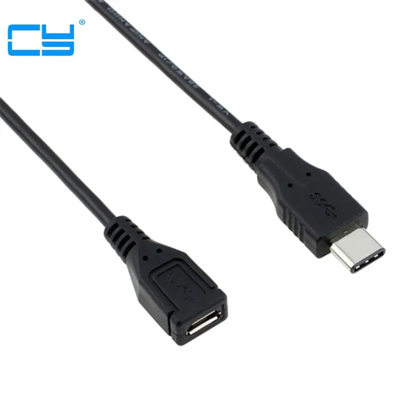 USB-C USB 3,1 tipo c de 15 cm, Micro 5 pines, 5...