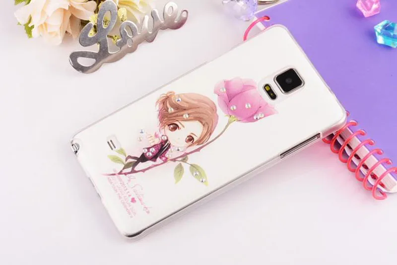 Девушка Роза алмаза жесткий чехол для Samsung Galaxy note4 аксессуар|cover for samsung galaxy|case