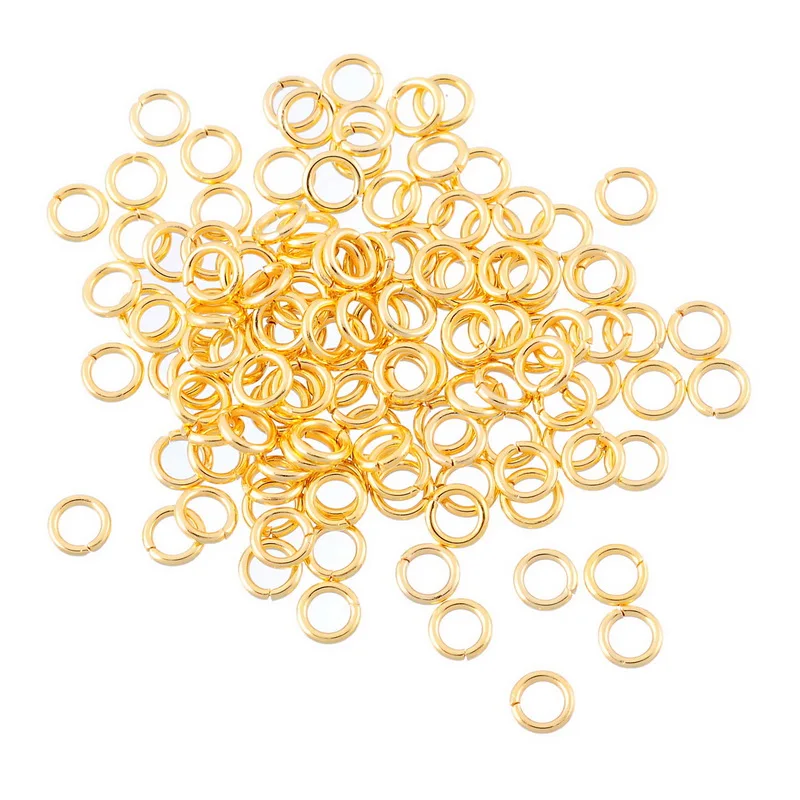 Позолоченные Открытые соединительные кольца из нержавеющей стали 30 шт. 4/5/6 мм для
