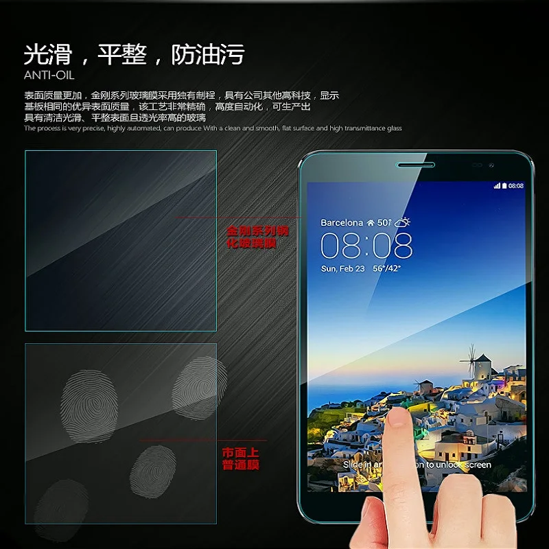 Взрывозащищенное Закаленное стекло для HuaWei Mediapad M3 8 4 дюйма твердость 9H пленка Hua