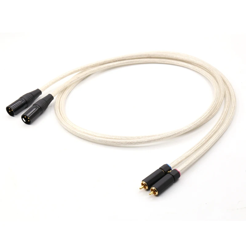 

Audiocrast pair Silver-Plated OFC pure copper RCA male to XLR male Audio Interconnect Cable