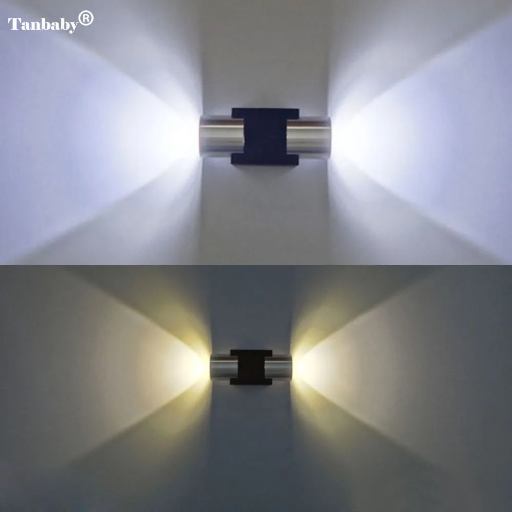 2 Вт светодиодный настенный светильник современный AC85 265V алюминиевый для