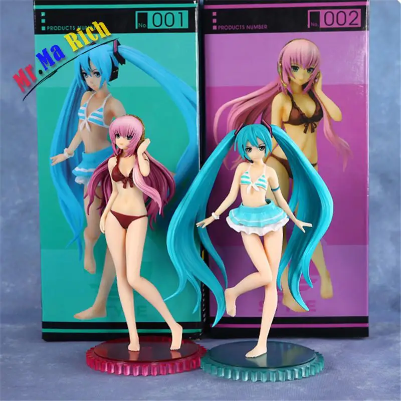 Аниме Хацунэ Мику фигурка Мегурине лука купальник для купания Ver. ПВХ