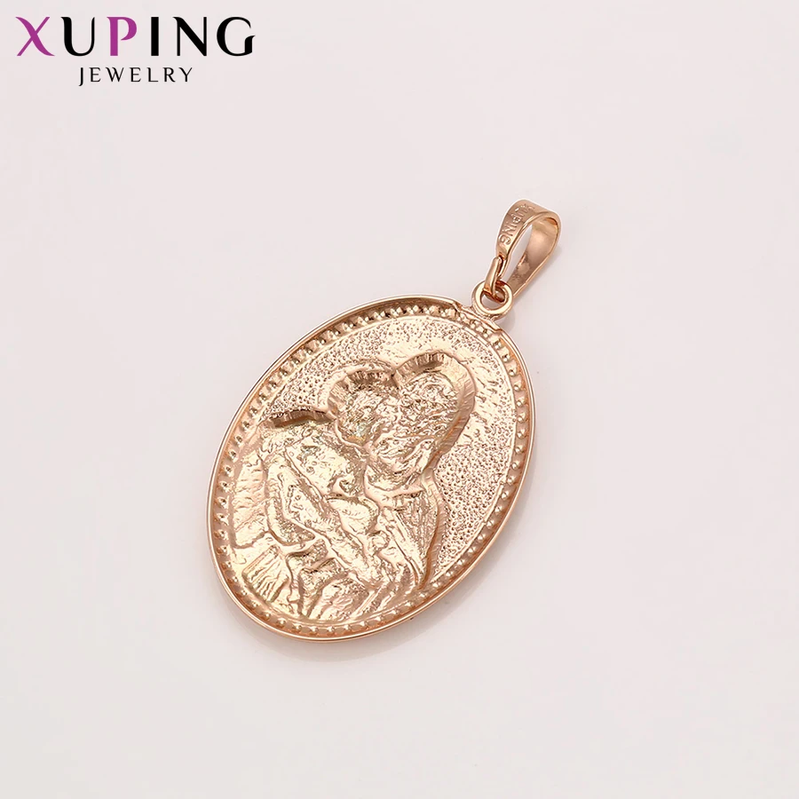 Xuping модный религиозный кулон покрытый розовым золотом для женщин день бокса