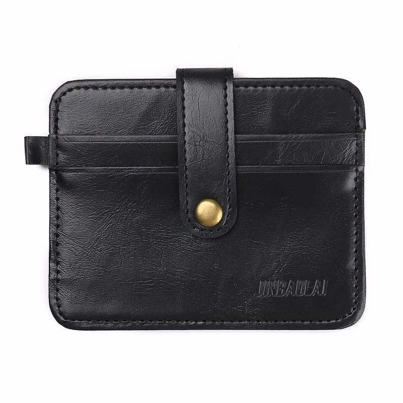 C031-black Супер тонкий кошелек из искусственной кожи, чехол для карт, модный держатель для карт для мужчин и женщин, сумка для кредитных карт, кошелек для ID, паспорта, карт, тонкий маленький - Цвет: C031-black