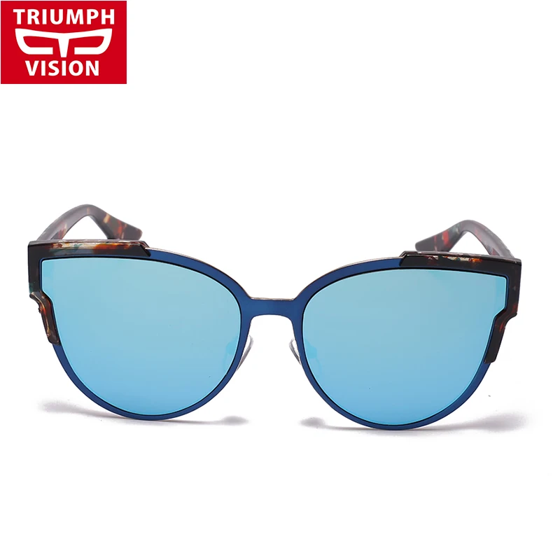 ТРИУМФ ВИДЕНИЯ Розовый Зеркало Женский Солнцезащитные Очки Cat Eye Стиль Женщины