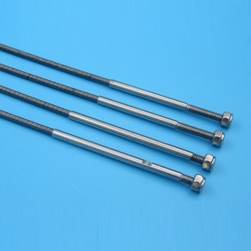 Аксессуары для лодок FATJAYF, встроенный гибкий вал диаметром от 3,18 мм до 4 мм, Длина 355 мм, Длинные винтовые зубцы, Короткие винтовые зубцы