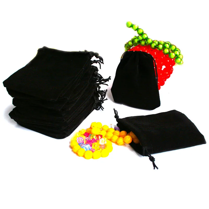 Бархатный мешочек на шнурке хорошего качества 5 шт. 7x9 см большой выбор цветов