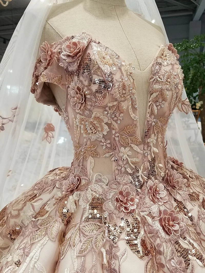LS46548 платье люксРоскошные специальные Дубай торжественное платье Милая с плеча свадебное платье с длинной накидкой реальная цена сделано в Китае завода