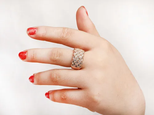 2018 Горячее предложение роскошное коктейльное кольцо цвета шампанского