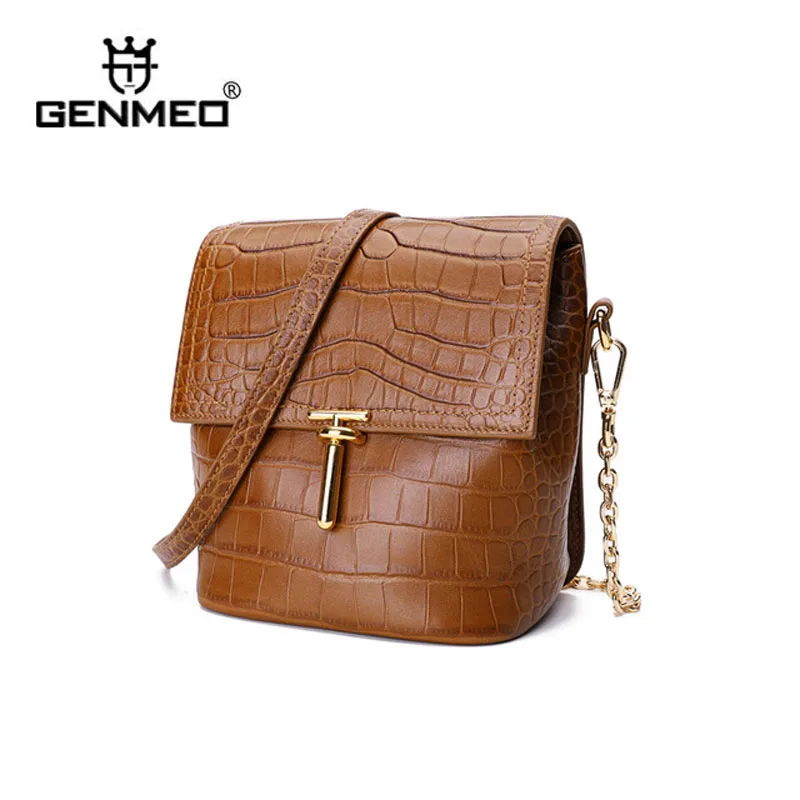 GENMEO Новое поступление коровья кожа роскошные женские сумки с двумя плечевыми